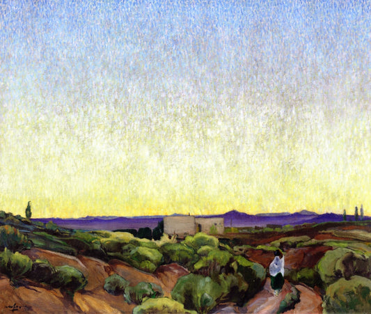 End of a Perfect Day, vintage artwork by Walter Ufer, 12x8" (A4) Poster