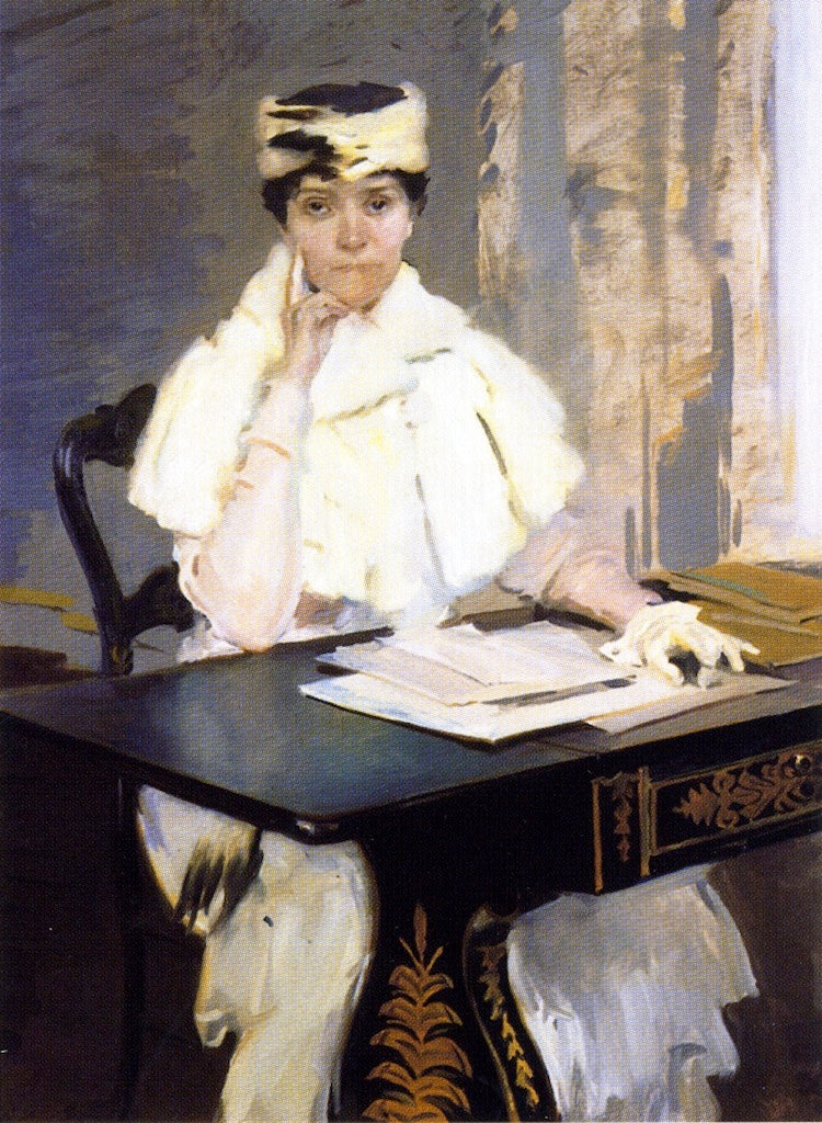 Bessie Vance Brooks, vintage artwork by Cecilia Beaux, 12x8" (A4) Poster