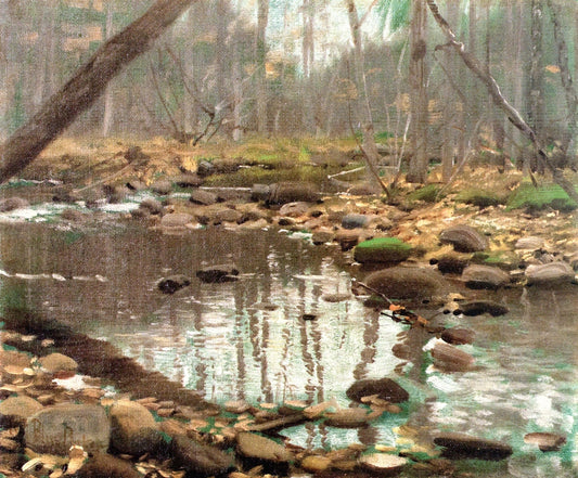 Shadows in a Pool, vintage artwork by William Bliss Baker, 12x8" (A4) Poster