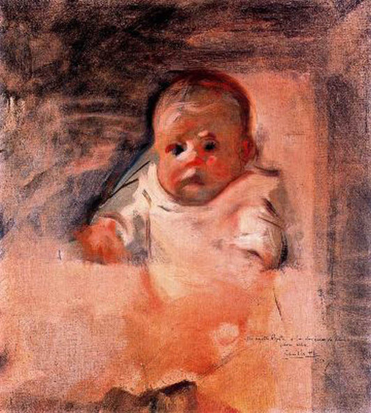 Bebe, vintage artwork by Cecilio Pla y Gallardo, 12x8" (A4) Poster