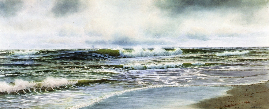 Surf at Northampton, Long Island by George Howell Gay,A3(16x12")Poster