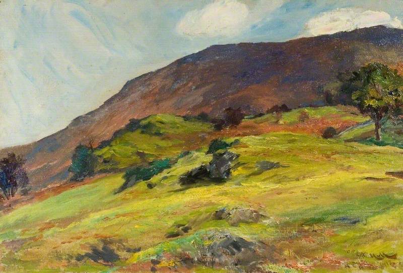 Cumberland Fell, vintage artwork by Hubert von Herkomer, 12x8" (A4) Poster