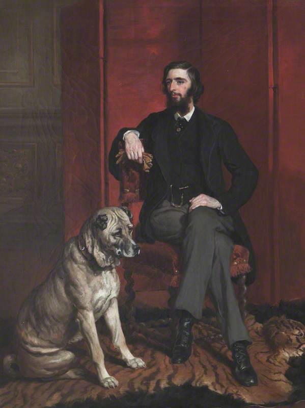 John William Spencer Brownlow Egerton Cust, vintage artwork by Sir Francis Grant, P.R.A., A3 (16x12