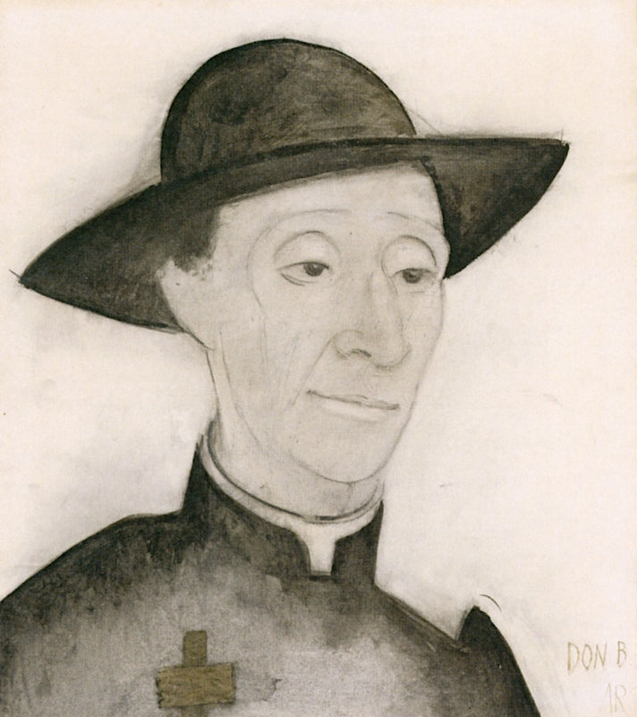 Portrait of Don B., vintage artwork by Anita Ree, 12x8" (A4) Poster