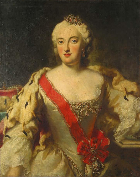 Portrait of Maria Anna Sophia of Saxony, Electress of Bavaria, vintage artwork by Georg Desmarees, 12x8" (A4) Poster