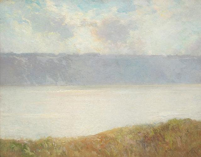 The River near Hastings, vintage artwork by Bayard Henry Tyler, 12x8" (A4) Poster