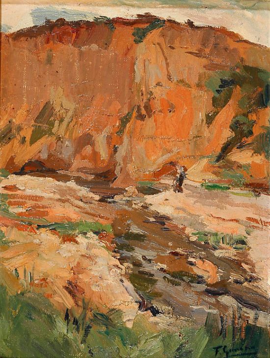 Barranco, vintage artwork by Francisco Gimeno y Arasa, 12x8" (A4) Poster