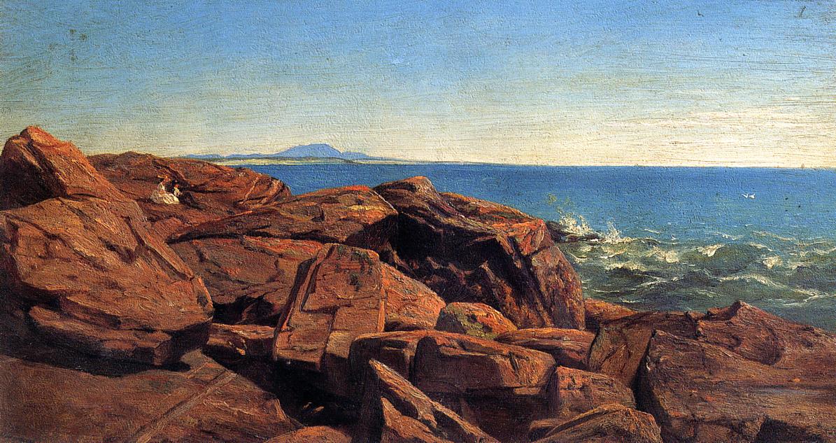 Mount Desert Island, Maine, vintage artwork by Andrew Warren, 12x8" (A4) Poster