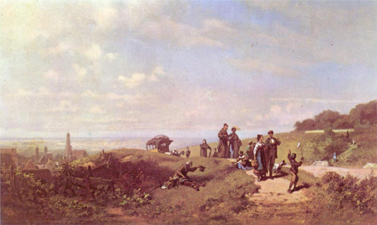 The Sunday Walk, vintage artwork by Carl Spitzweg, A3 (16x12") Poster Print