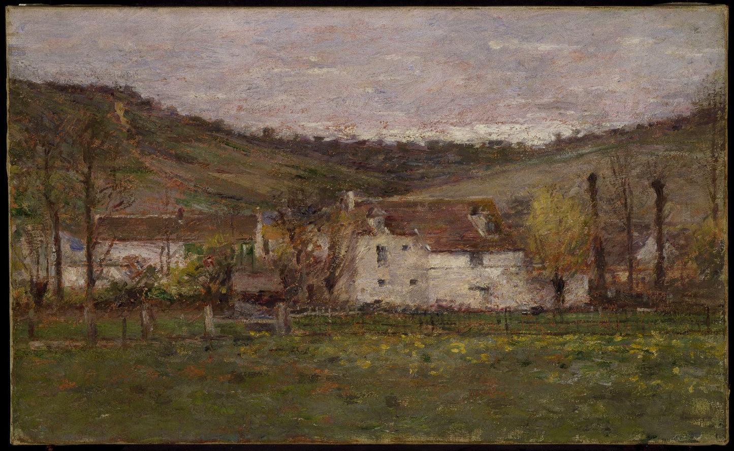 A French Hamlet by Theodore Robinson,A3(16x12")Poster