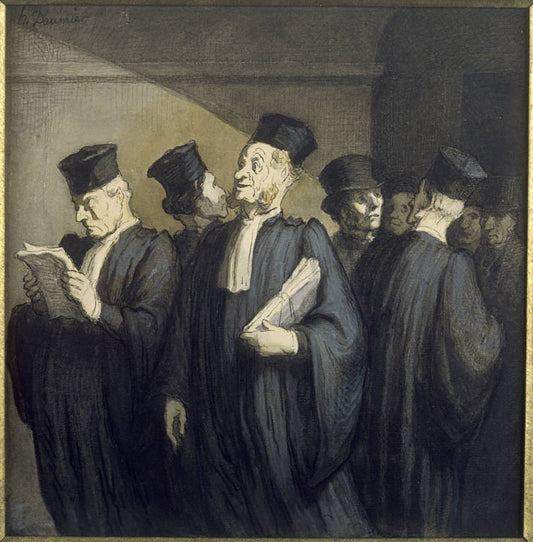 Avant l'audience, vintage artwork by Honore Daumier, A3 (16x12") Poster Print