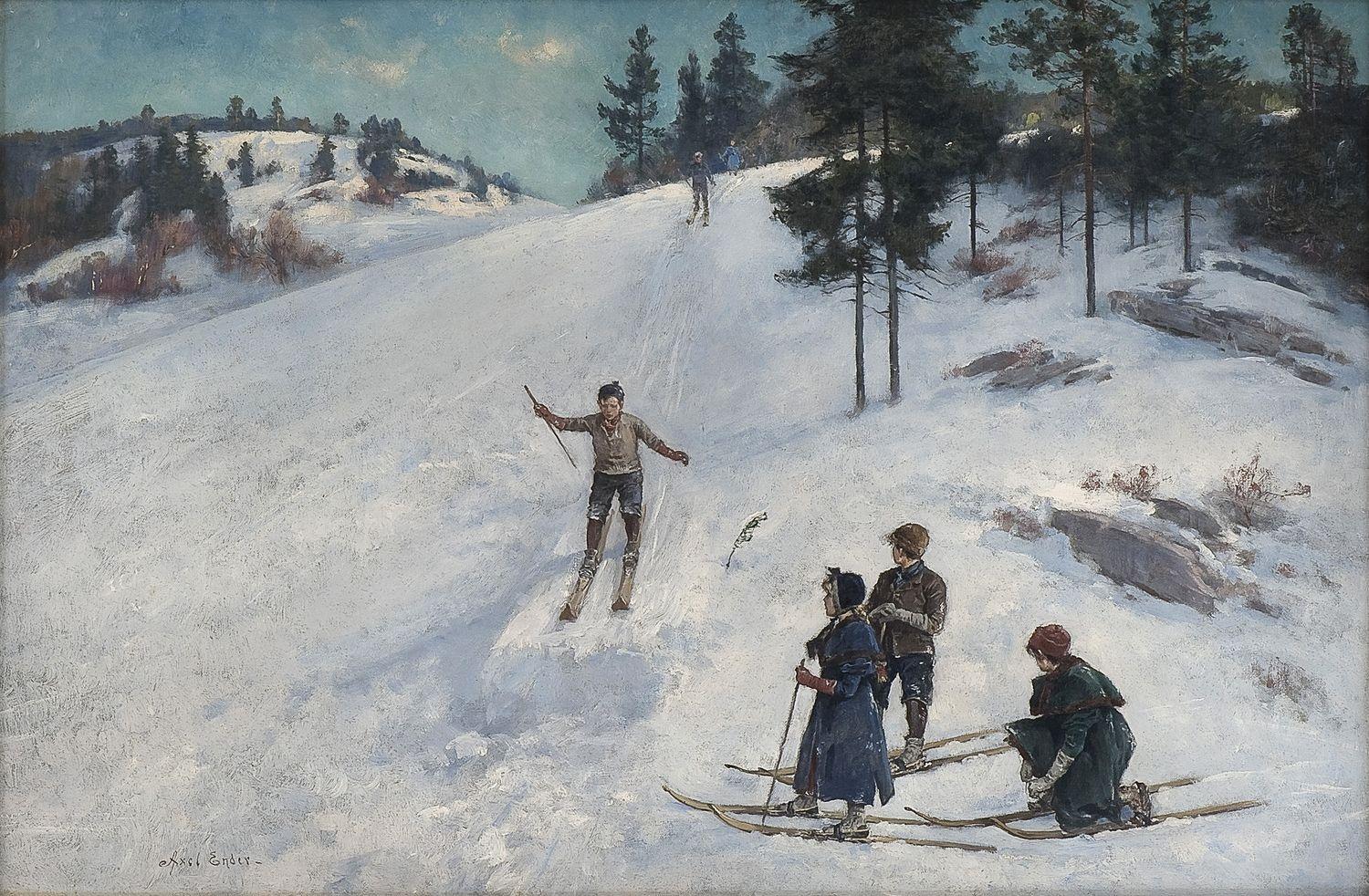Ski Jump by Axel Hjalmar Ender,A3(16x12")Poster