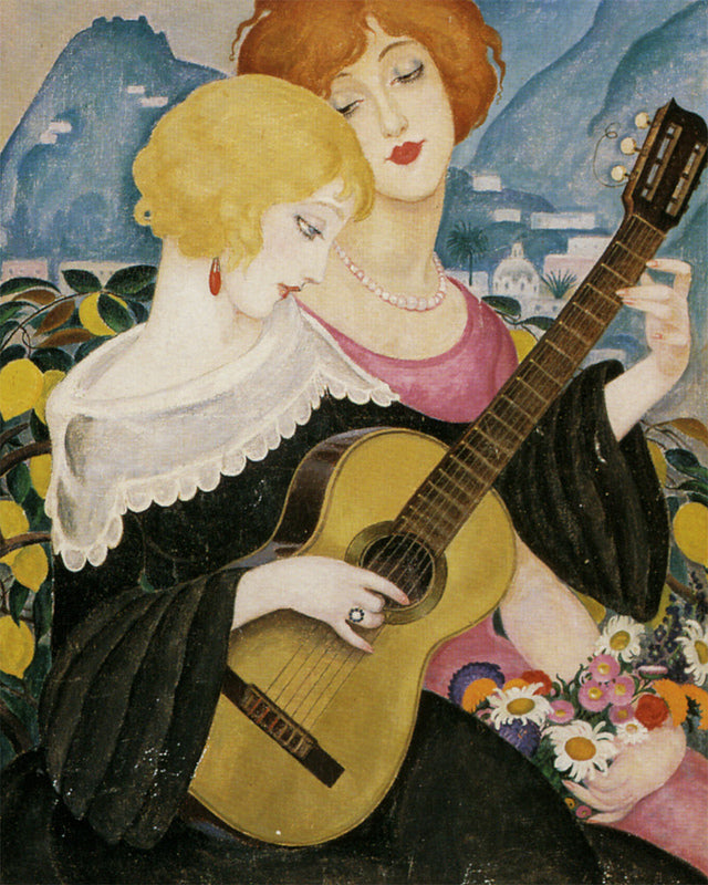 Air de Capri, vintage artwork by Gerda Wegener, 12x8" (A4) Poster