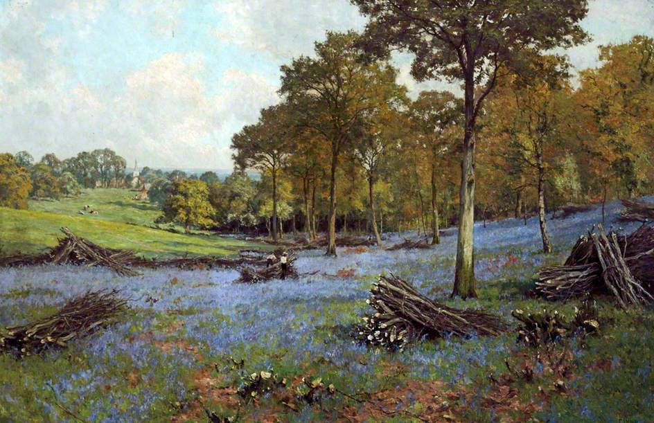 May in the Woods, vintage artwork by Edward Wilkins Waite, 12x8" (A4) Poster