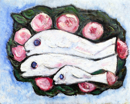 Banquet in Silence, vintage artwork by Marsden Hartley, 12x8" (A4) Poster