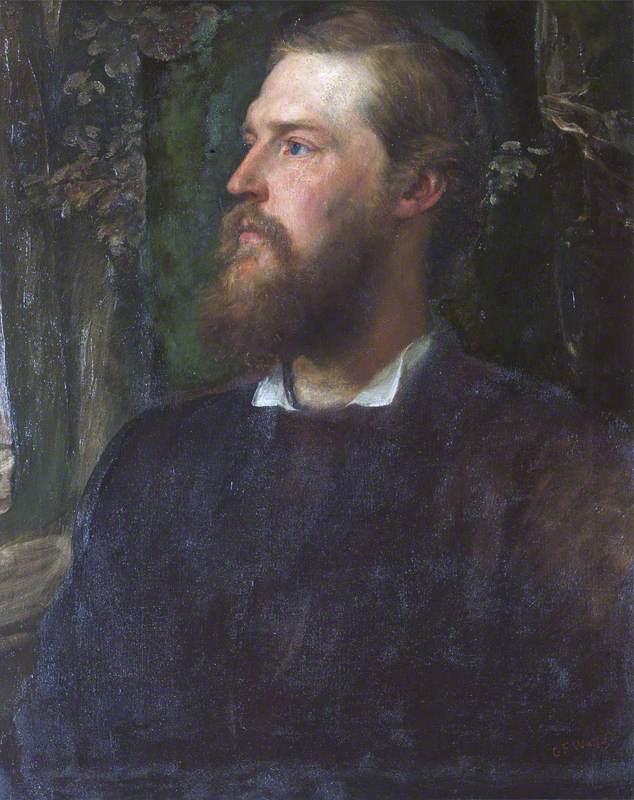 Adelbert Wellington Brownlow Cust, 3rd Earl of Brownlow, vintage artwork by George Frederic Watts, A3 (16x12") Poster Print