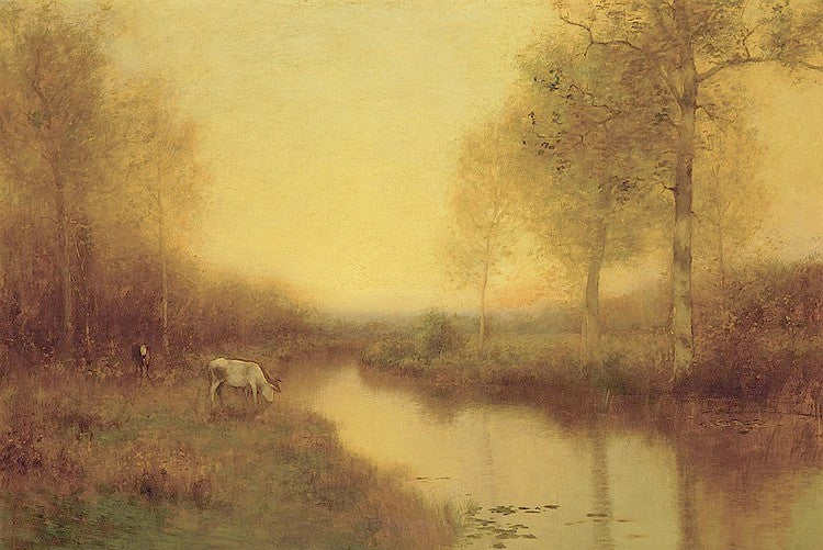 Autumn Haze, vintage artwork by Bruce Crane, 12x8" (A4) Poster