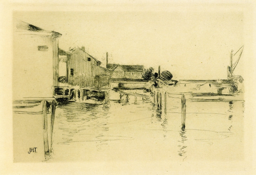 Bridgeport, vintage artwork by John Twachtman, 12x8" (A4) Poster