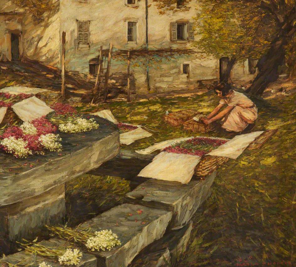 Packing Stocks, vintage artwork by Henry Herbert la Thangue, 12x8" (A4) Poster