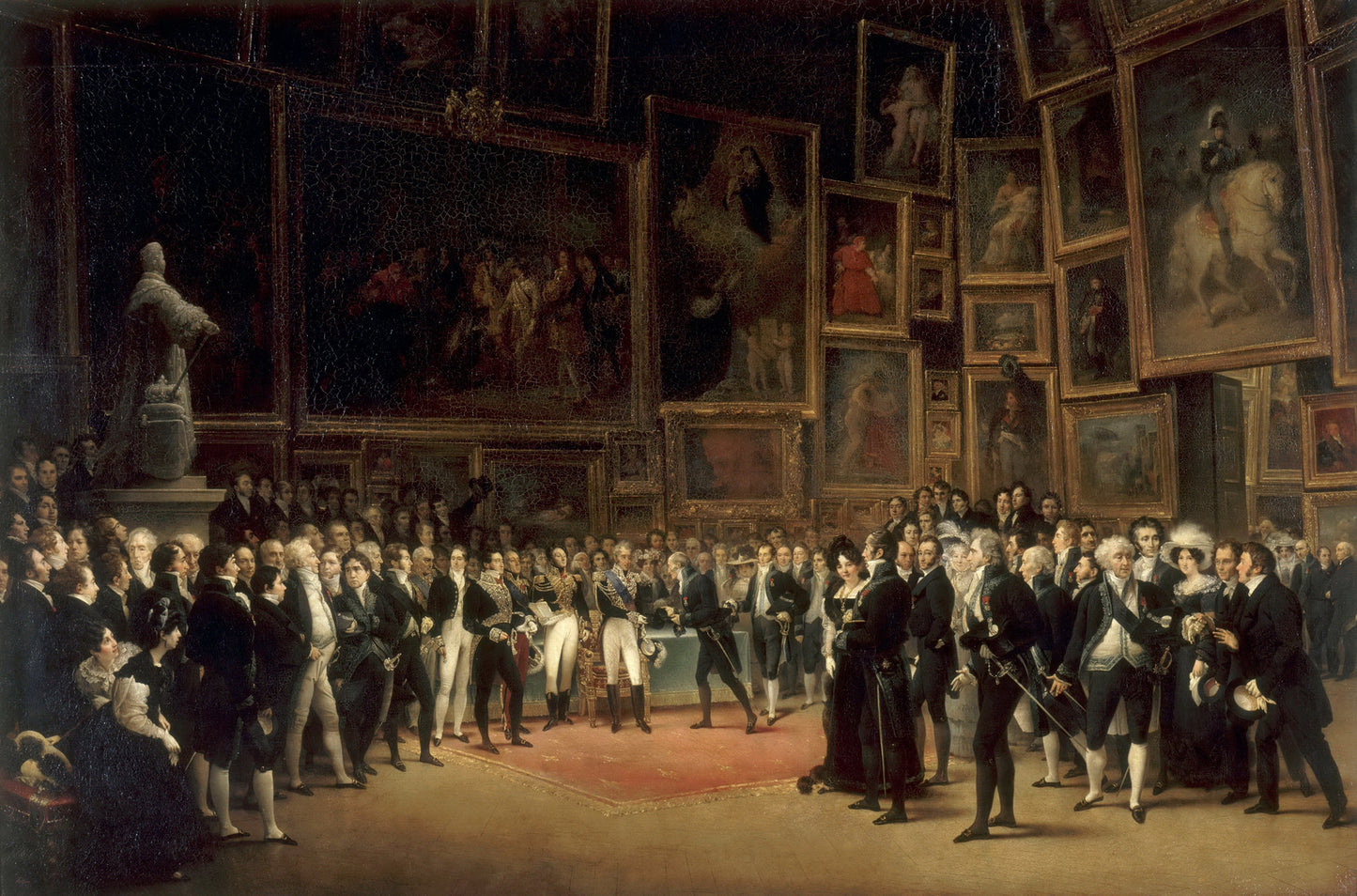 Charles X Bestowing Honors on the Artists of the Salon of 1824, vintage artwork by François Joseph Heim, 12x8" (A4) Poster