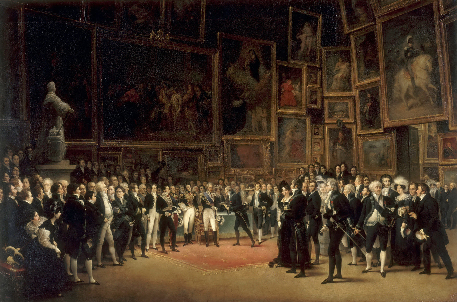 Charles X Bestowing Honors on the Artists of the Salon of 1824, vintage artwork by François Joseph Heim, 12x8" (A4) Poster