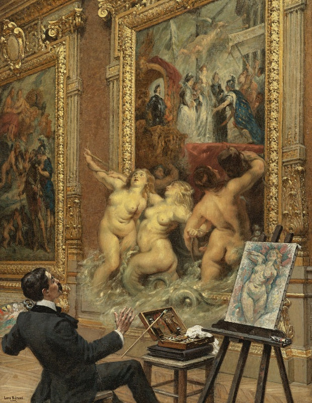 es de l'inondation (dans la Galerie Medicis) by Louis Beroud,A3(16x12")Poster