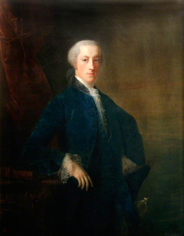 Thomas Knight, vintage artwork by Attributed to Francis Cotes, R.A., 12x8" (A4) Poster