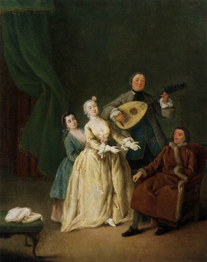 The Family Concert, vintage artwork by Pietro Longhi, 12x8" (A4) Poster