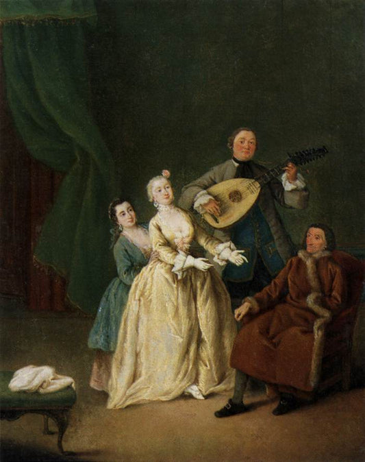 The Family Concert, vintage artwork by Pietro Longhi, 12x8" (A4) Poster