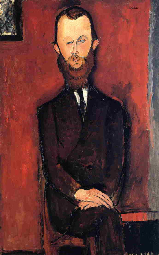 Count Weilhorski, vintage artwork by Amedeo Modigliani, 12x8" (A4) Poster