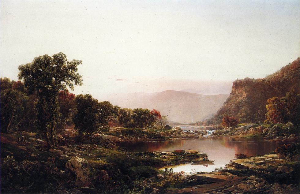 Afterglow, Massanutten Mountains, vintage artwork by William Louis Sonntag, Sr, 12x8" (A4) Poster