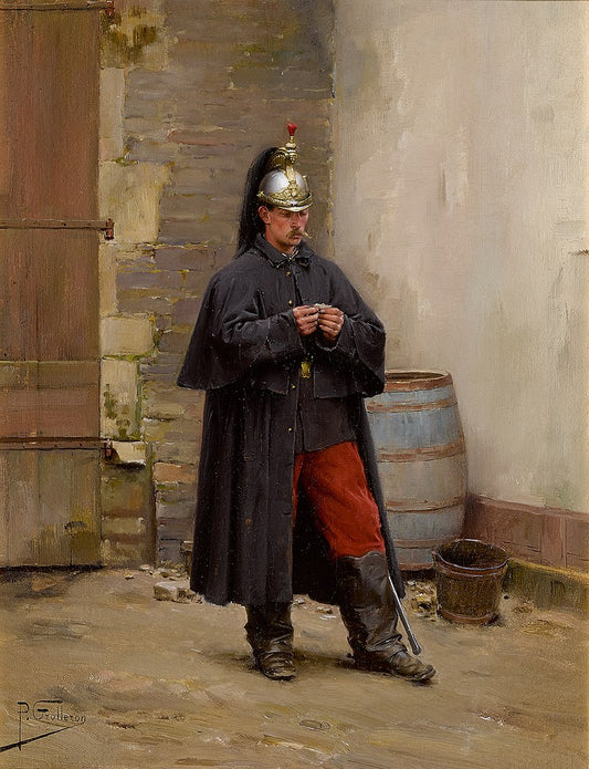 A Guard's Rest, vintage artwork by Paul-Louis-Narcisse Grolleron, 12x8" (A4) Poster