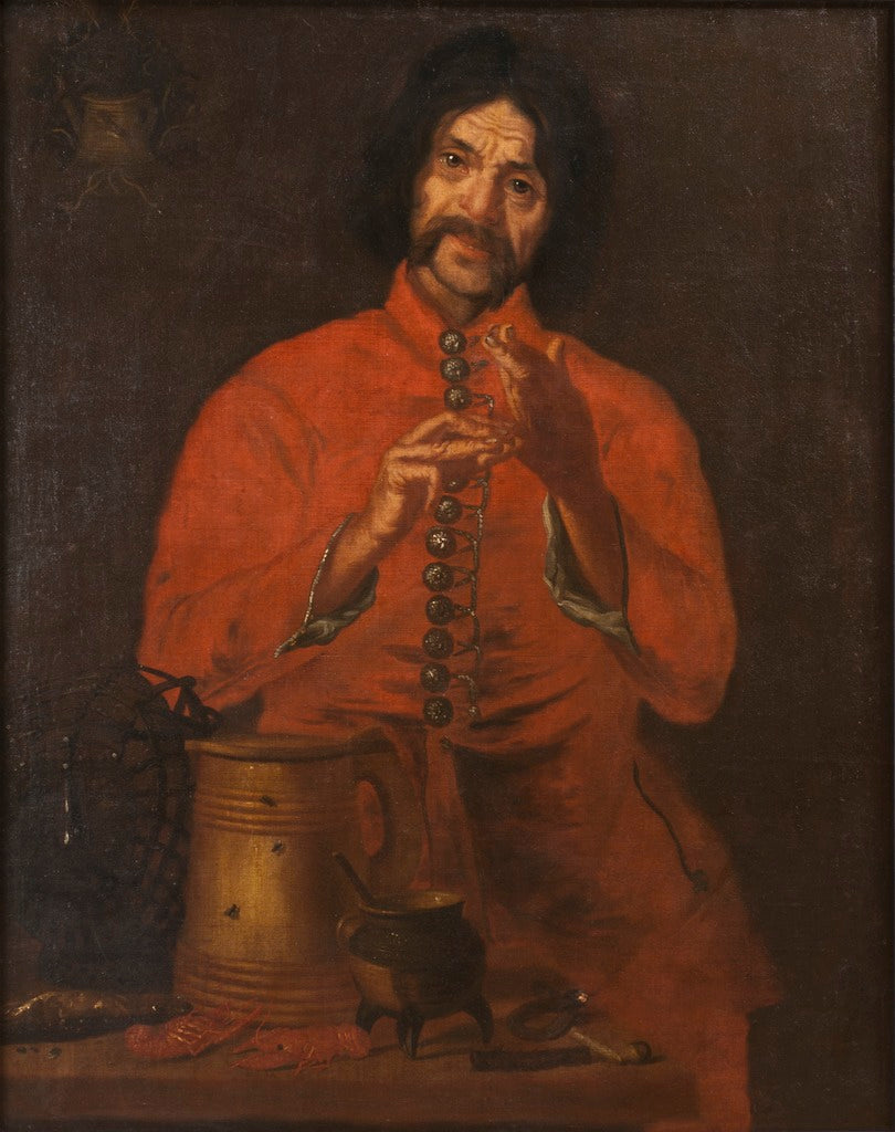 Hinric Hasenberger, the Court Jester, vintage artwork by David Klocker Ehrenstrahl, 12x8" (A4) Poster