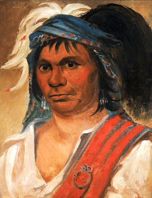 Hard Hickory, an Amiable Man, vintage artwork by George Catlin, A3 (16x12") Poster Print