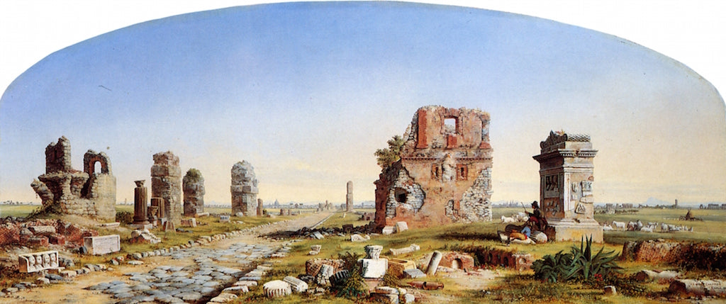Appian Way, vintage artwork by J. Linton Chapman, 12x8" (A4) Poster
