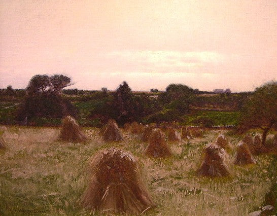 Haystacks, Thompson, Conn., vintage artwork by Charles Warren Eaton, 12x8" (A4) Poster