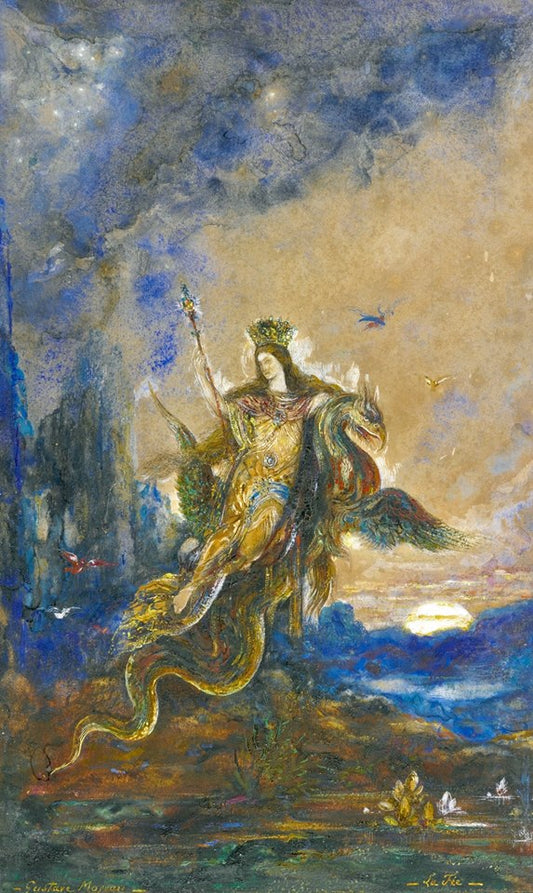 La Fee, vintage artwork by Gustave Moreau, 12x8" (A4) Poster