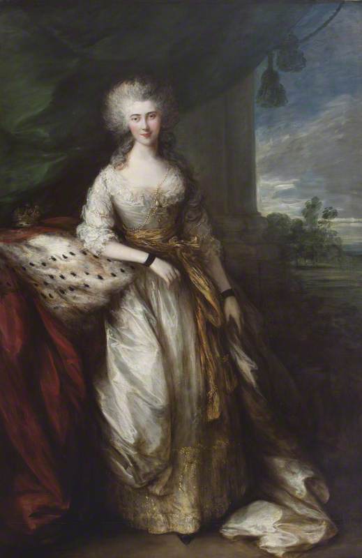 Caroline Conolly, Countess of Buckinghamshire, vintage artwork by Thomas Gainsborough, 12x8