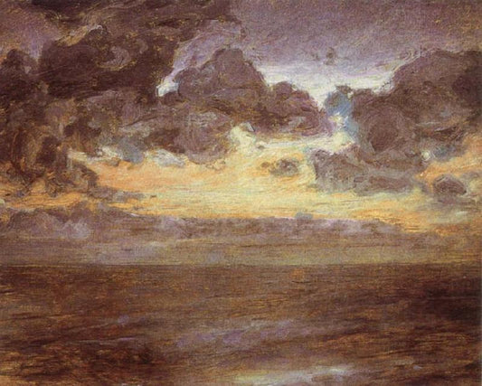 St. Johns at Tisvelden Beach, vintage artwork by Julius Paulsen, 12x8" (A4) Poster