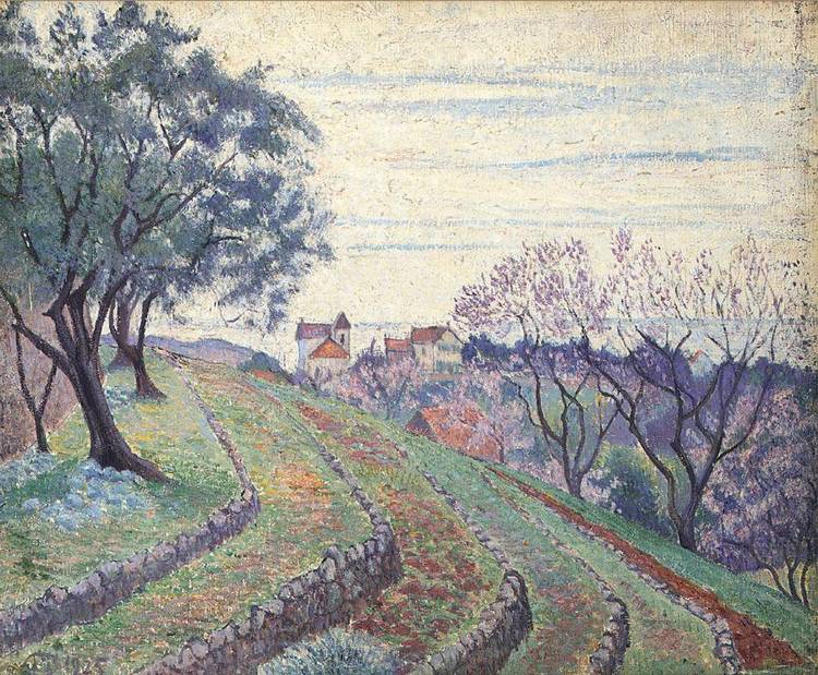 Le Brusq, Gray Weather, vintage artwork by Lucien Pissarro, 12x8" (A4) Poster