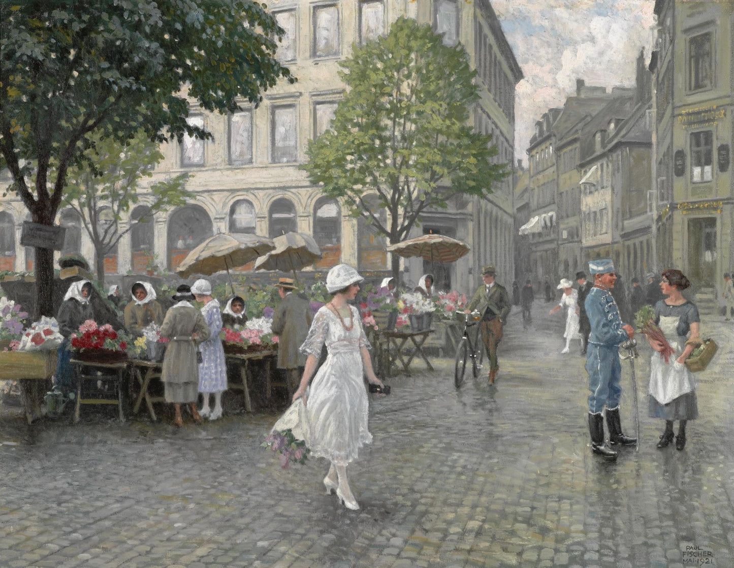 Hojbro Plads by Paul-Gustave Fischer,A3(16x12")Poster