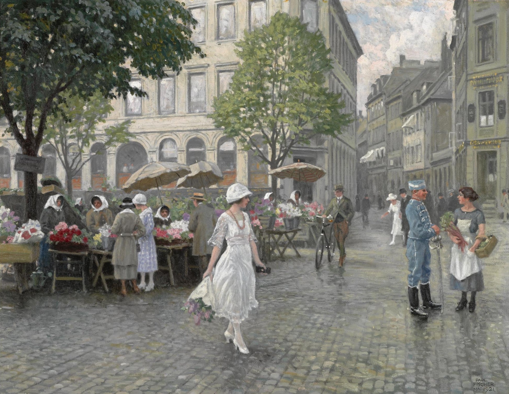 Hojbro Plads by Paul-Gustave Fischer,A3(16x12")Poster