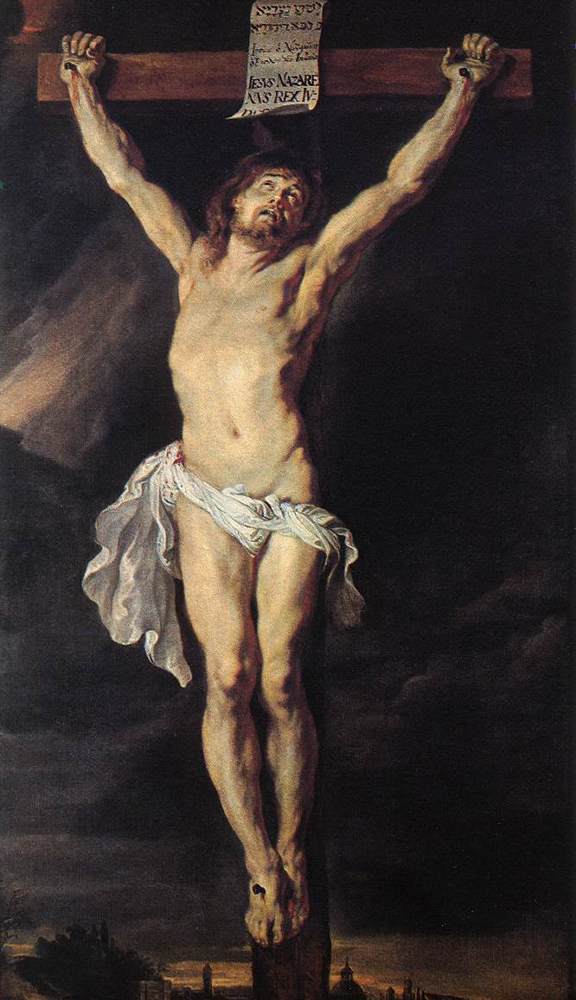 The Crucified Christ, vintage artwork by Peter Paul Rubens, 12x8" (A4) Poster