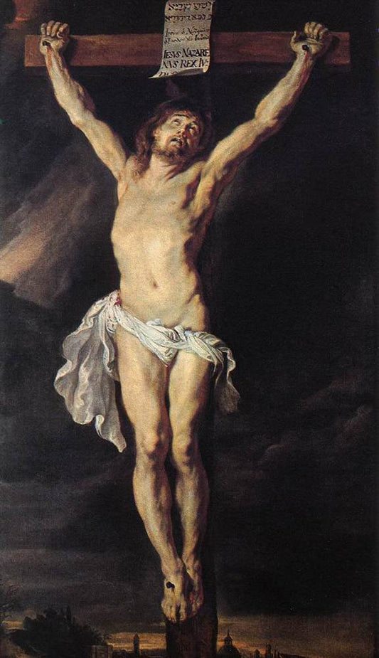 The Crucified Christ, vintage artwork by Peter Paul Rubens, 12x8" (A4) Poster
