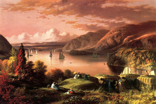 A View of the Hudson from West Point, vintage artwork by Robert Walter Weir, A3 (16x12") Poster Print