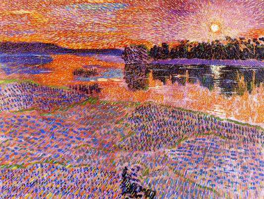 Sunset on the Dnieper by Vladimir Baranoff-Rossine,16x12(A3) Poster