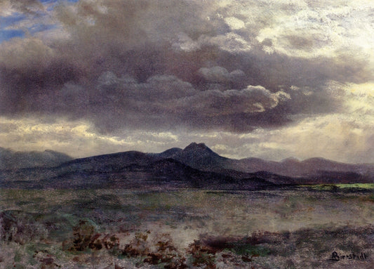 Cloud Study in San Francisco, vintage artwork by Albert Bierstadt, 12x8" (A4) Poster