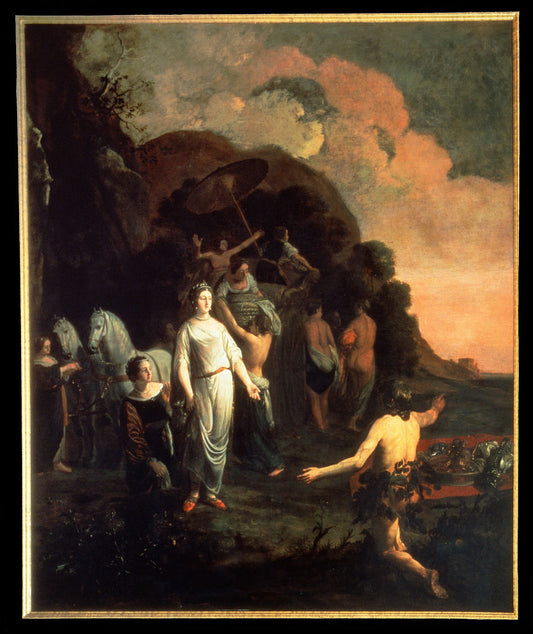 Odysseus and Nausicaa, vintage artwork by Thomas de Keyser, 12x8" (A4) Poster