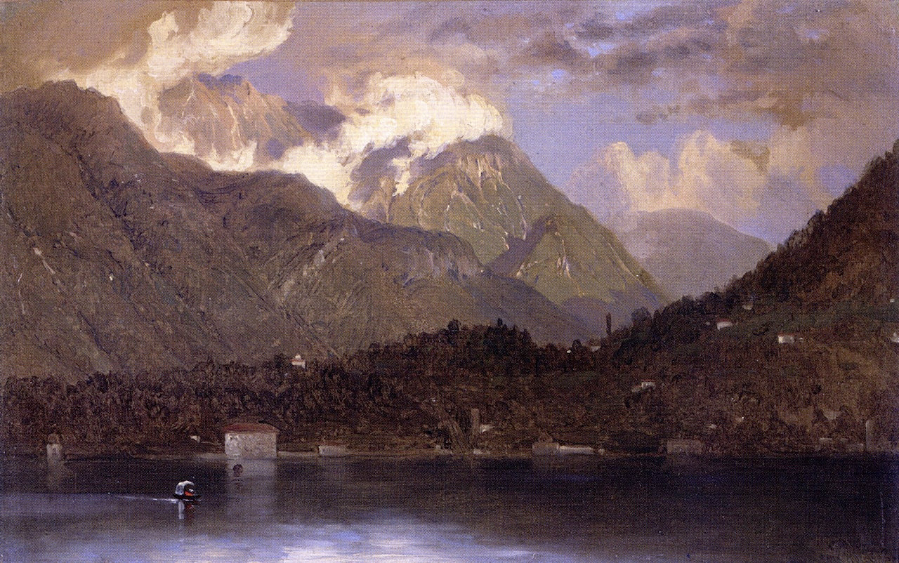 Lake Como, vintage artwork by John Ferguson Weir, 12x8" (A4) Poster