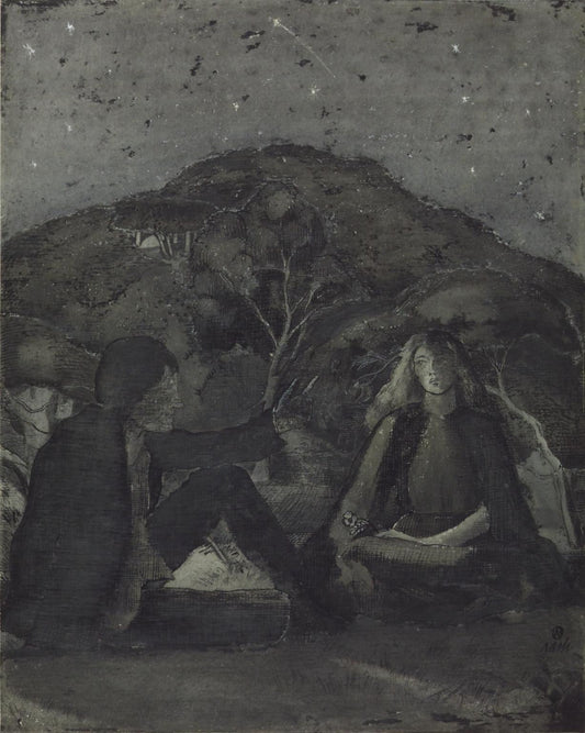 Lovengro and Isopel in the Dingle, vintage artwork by Paul Nash, 12x8" (A4) Poster